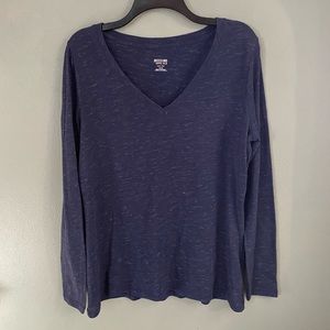 CLOSET CLEAR-OUT Long Sleeve Mixed V-Neck Tee